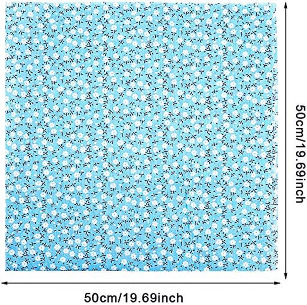 生地 布 花柄 50㎝×50㎝ DIY手芸用 綿 花柄 ハンドメイド 手作り 手芸 パッチワーク プリント 純綿 多様なパターンと色 おしゃれ パッチワーク 布セット 正方形 はぎれ (グレー) (緑)