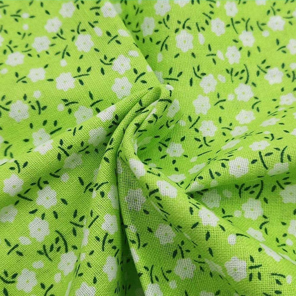 生地 布 花柄 50㎝×50㎝ DIY手芸用 綿 花柄 ハンドメイド 手作り 手芸 パッチワーク プリント 純綿 多様なパターンと色 おしゃれ パッチワーク 布セット 正方形 はぎれ (グレー) (緑)