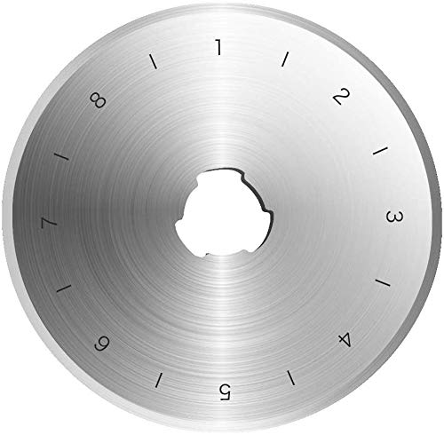 Wolfride 10枚セット ロータリーカッター替刃 28mm マルカッター円形ブレード 円形刃 目盛りつく 不織布等の裁断