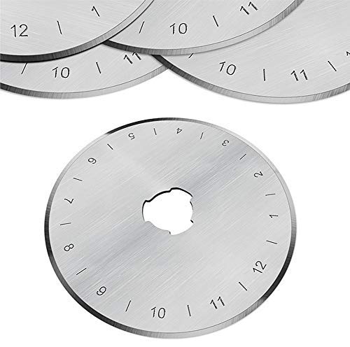 Wolfride 10枚セット ロータリーカッター替刃 28mm マルカッター円形ブレード 円形刃 目盛りつく 不織布等の裁断