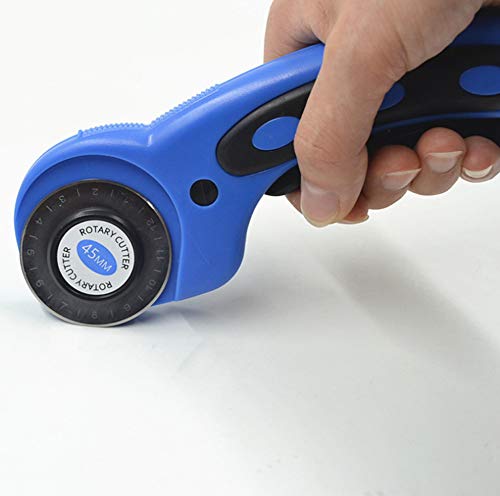 Wolfride 10枚セット ロータリーカッター替刃 28mm マルカッター円形ブレード 円形刃 目盛りつく 不織布等の裁断