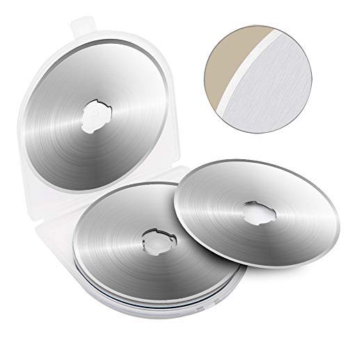 Wolfride 10枚セット ロータリーカッター替刃 28mm マルカッター円形ブレード 円形刃 目盛りつく 不織布等の裁断