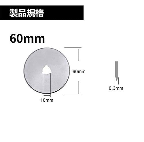Wolfride 10枚セット ロータリーカッター替刃 28mm マルカッター円形ブレード 円形刃 目盛りつく 不織布等の裁断