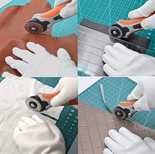 Wolfride 10枚セット ロータリーカッター替刃 28mm マルカッター円形ブレード 円形刃 目盛りつく 不織布等の裁断