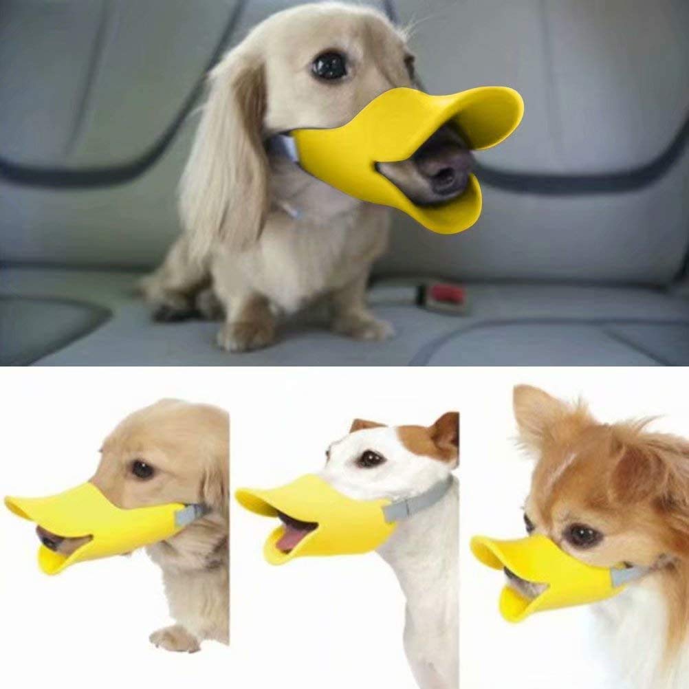 犬用マズル 口輪 犬アヒル口セット シリコン犬口 ペットシリコンゴムセット