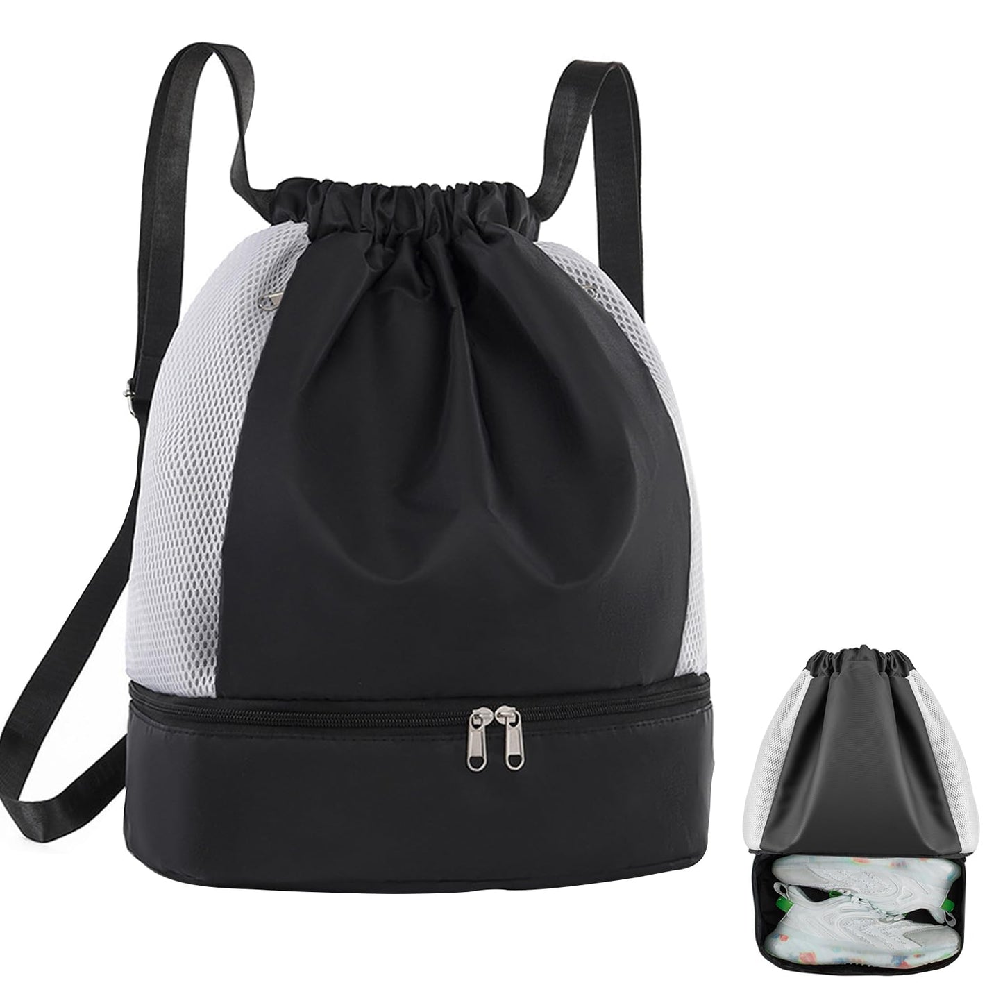 プールバッグ 水泳バッグ スイムバッグ レディース ナップサック プールばっく 大人 防水 スポーツバッグ 乾湿分離 大容量 防水 軽量 背負えて 、肩掛けもできて、手でも男の子 持てる 3WAY 巾着袋