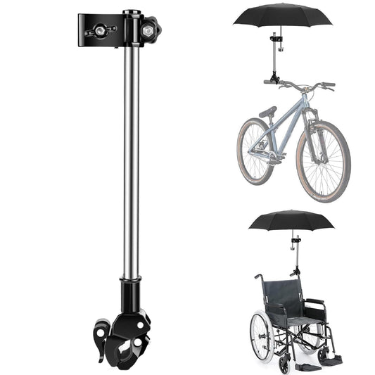 傘立て 自転車 傘ホルダー 傘スタンド 傘固定 360°回転 取り付け簡単 直径1.5-3.5cm 自転車 電動自転車 ハンドル ベビーカー オートバイ 車椅子 釣り