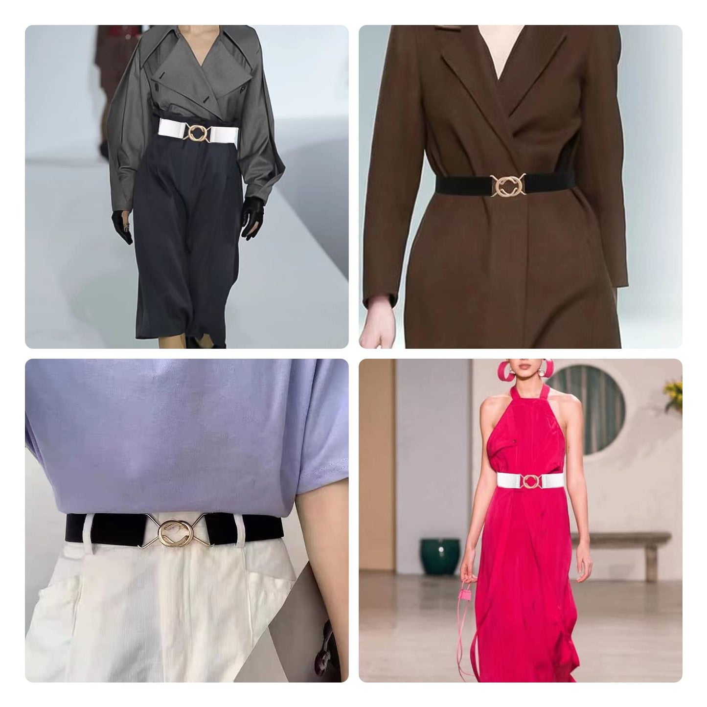 レディース 2色セット スカートベルト 38mm 穴なしベルト カジュアル おしゃれ 柔らかい 誕生日 プレゼント 女性 人気