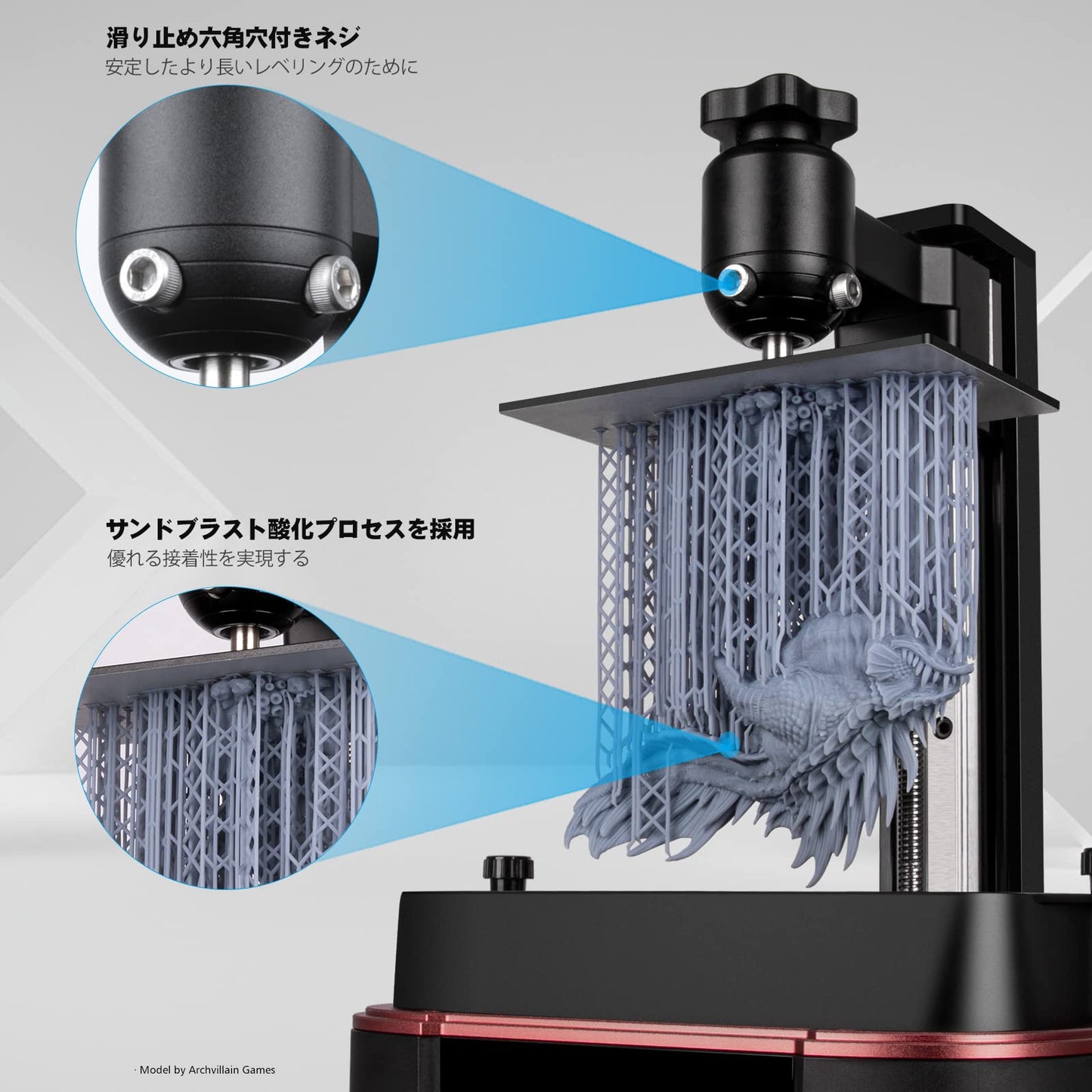 ELEGOO Mars 2 Pro LCD 3D プリンター用プラットフォーム 滑り止め