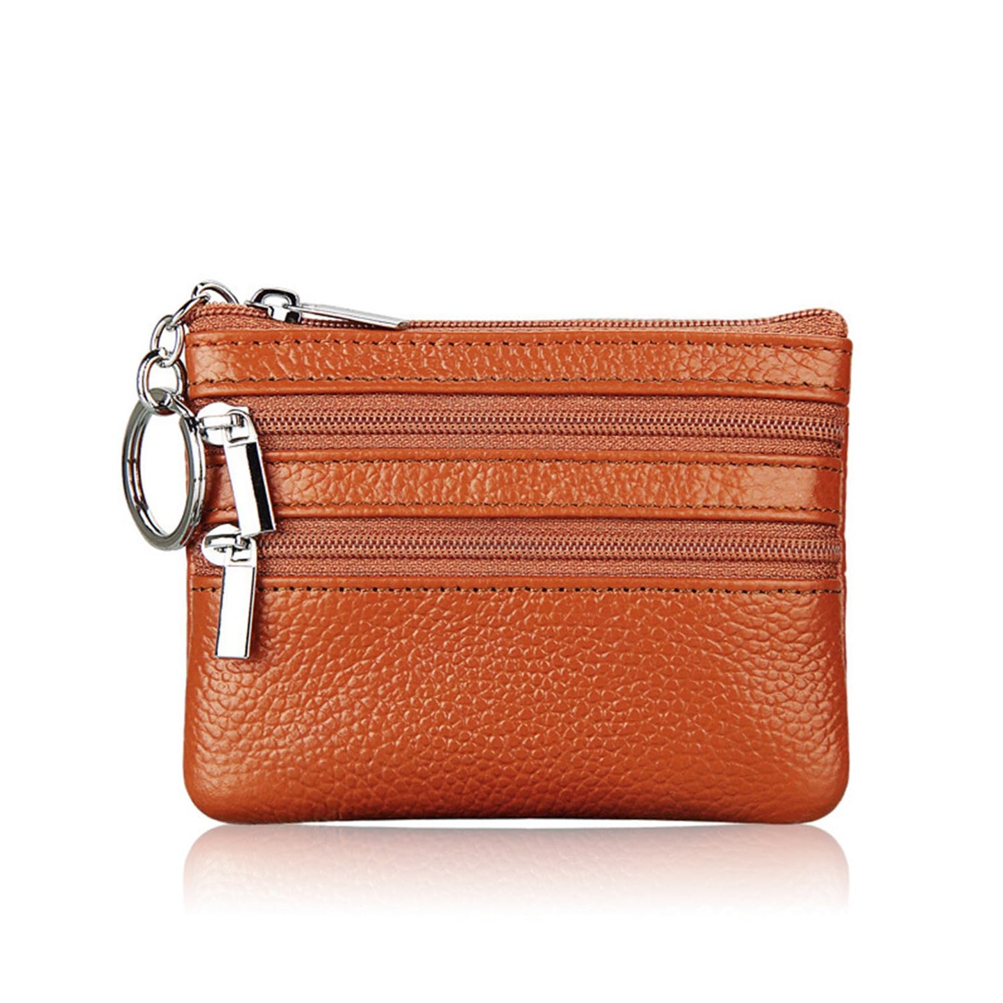 コインケース【GRTUFOBA】本革 コインケース 小銭入れ 3段 ファスナー 小銭入 カードポケット キーリング 付 小さい財布 男女兼用