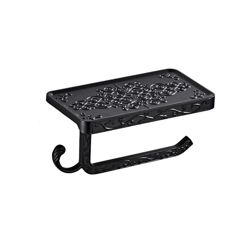 トイレットペーパーホルダー ステンレス 棚付き紙巻器 ペーパー ホルダー シングル 壁取り付けネジ付き バスルーム&キッチン用