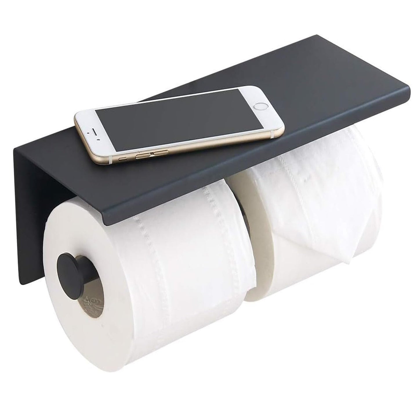 トイレットペーパーホルダー ステンレス 棚付き紙巻器 ペーパー ホルダー シングル 壁取り付けネジ付き バスルーム&キッチン用